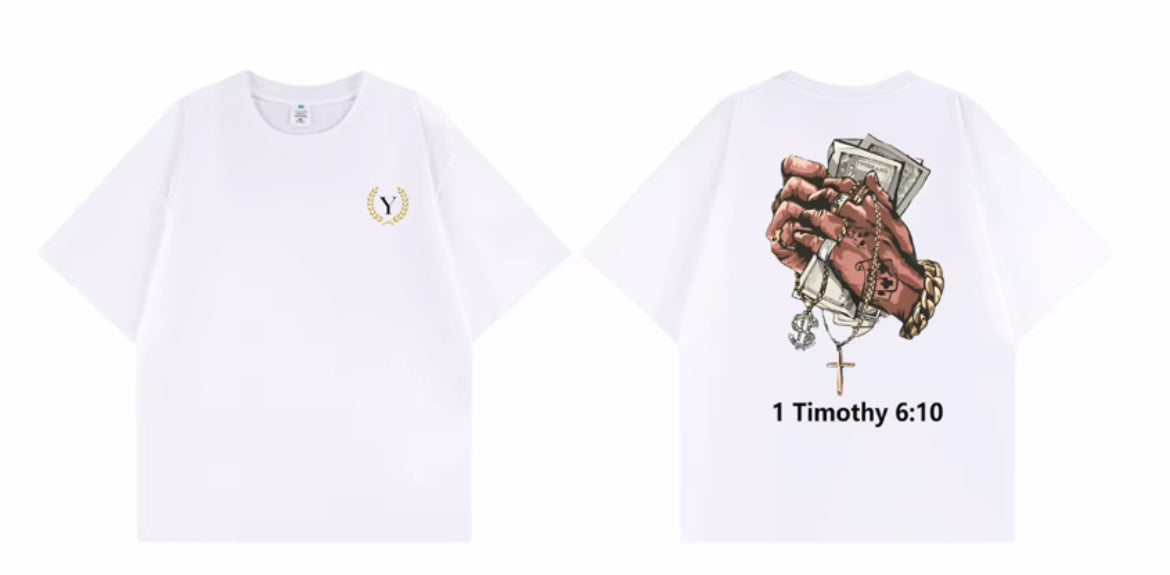 1 Timothy 6:10 Graphic T-Shirt - Winter White